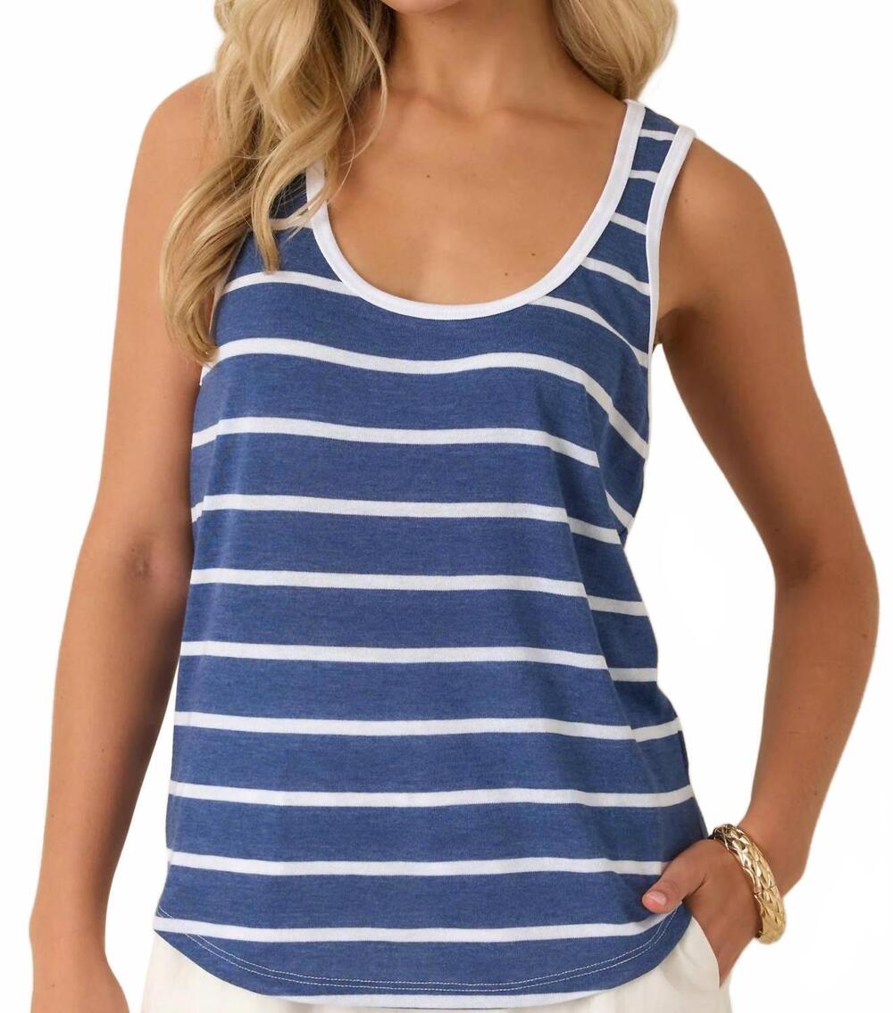 NEW Z SUPPLY ferry striped tank top in true navy